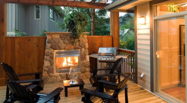 modern outdoor fireplace ideas